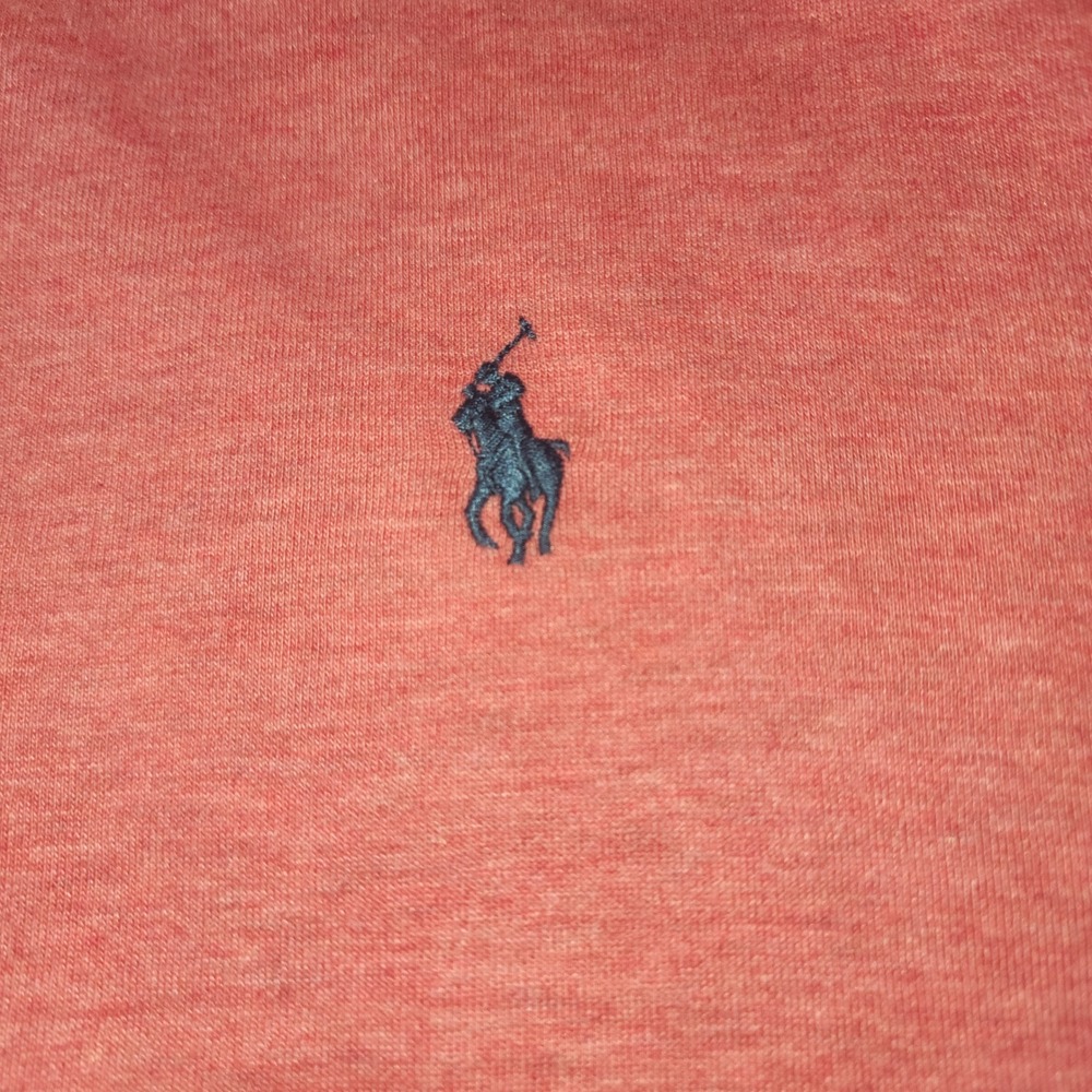 Polo Ralph Lauren Performance Mens Red Heather Quarter Zip Pullover Large 1003 - Picture 3 of 7